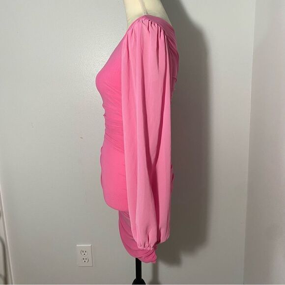 Hello Molly Party It Up Pink Bodycon One Shoulder Dress - Picture 7 of 11